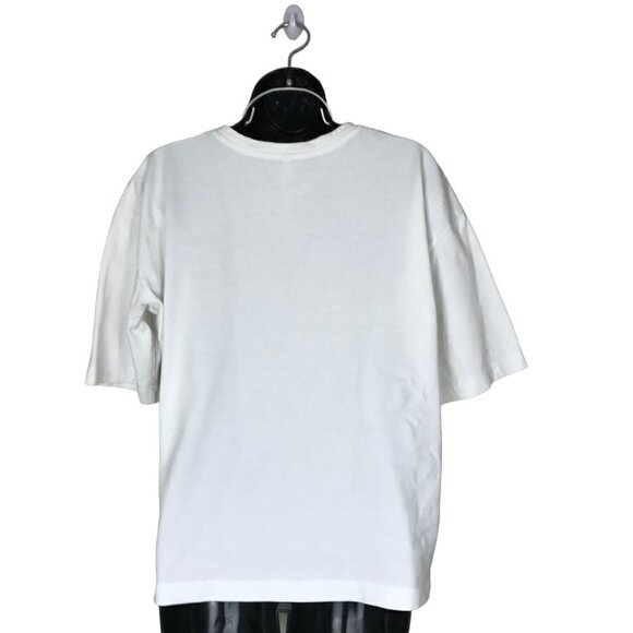 Aritzia The Group By Babaton White Short Sleeved Light Weight Sweatshirt Size M - Picture 5 of 7